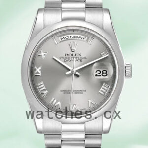 Rolex Day-Date 36mm Men’s 118206 Grey Dial President Bracelet Replica Watches