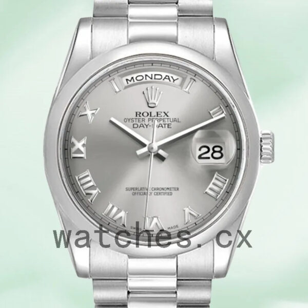 Rolex Day-Date 36mm Men’s 118206 Grey Dial President Bracelet Replica Watches