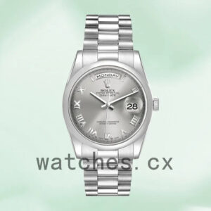 Rolex Day-Date 36mm Men’s 118206 Grey Dial President Bracelet Replica Watches