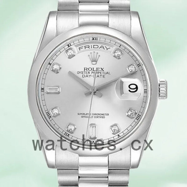 Rolex Day-Date 36mm Men’s 118206 Automatic Silver Dial Replica Watches