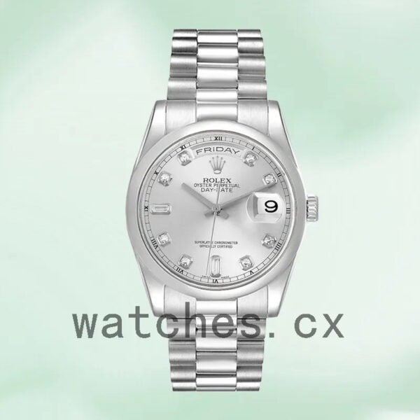 Rolex Day-Date 36mm Men’s 118206 Automatic Silver Dial Replica Watches
