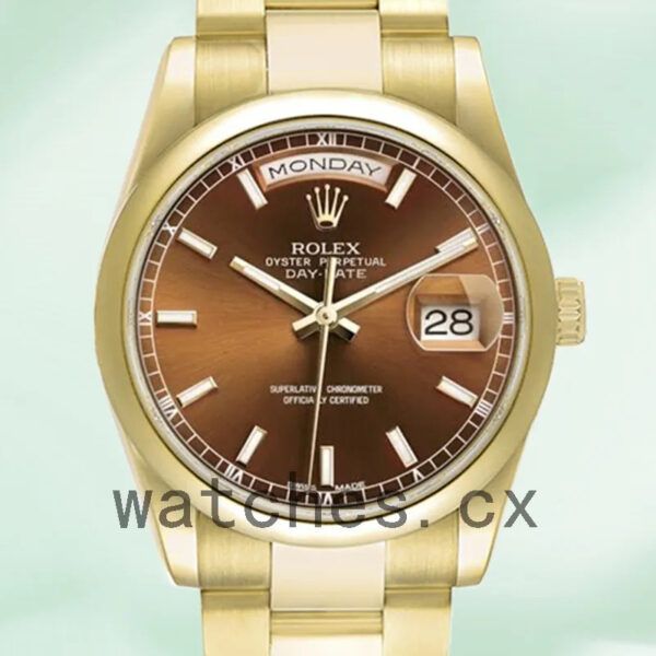 Rolex Day-Date m118208-0343 36mm Men’s Automatic Gold-tone Replica Watches