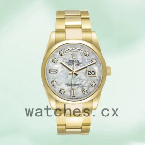 Rolex Day-Date 36mm 118208 Men’s President Bracelet/Oyster Bracelet Mother of Pearl Dial Replica Watches
