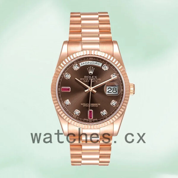 Rolex Day-Date 118235 Men’s 36mm Brown Dial Replica Watches