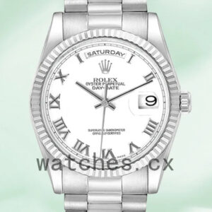 Rolex Day-Date Men’s 118239-83209 36mm Silver-tone White Dial Replica Watches
