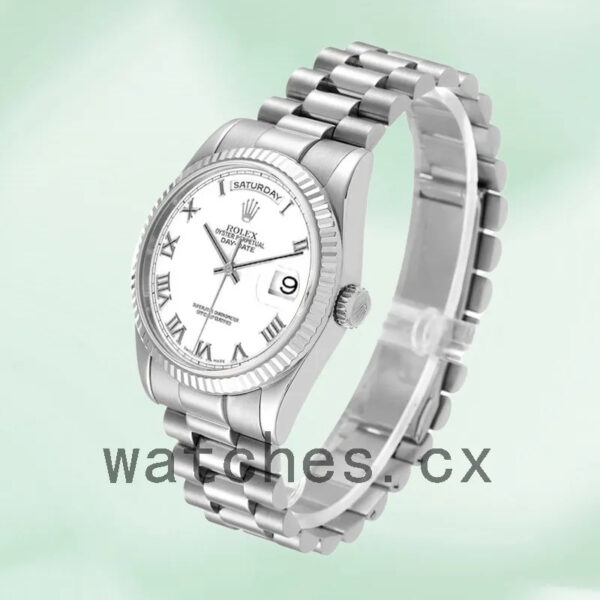 Rolex Day-Date Men’s 118239-83209 36mm Silver-tone White Dial Replica Watches
