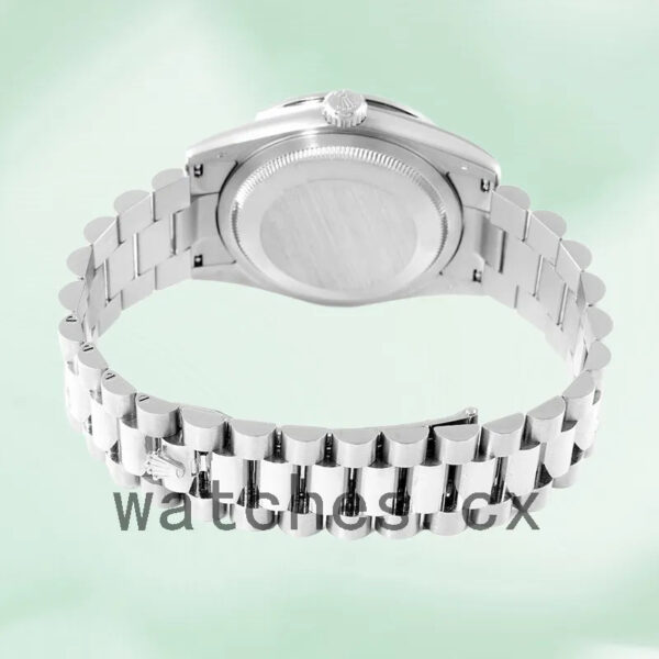 Rolex Day-Date Men’s 118239-83209 36mm Silver-tone White Dial Replica Watches - Image 4