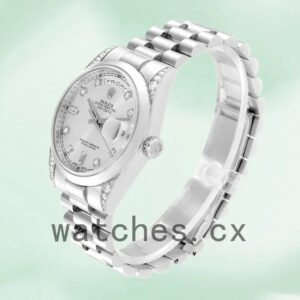 Rolex Day-Date Men’s 118296 36mm Silver-tone Automatic Replica Watches