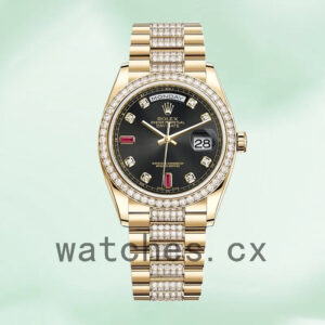 Rolex Day-Date m118348-0149 Men’s 36mm Black Dial Automatic Replica Watches