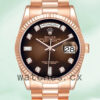 Rolex Day-Date Men’s 36mm m128235-0037 Rose Gold-tone Brown Dial Replica Watches