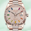Rolex Day-Date 36mm Men’s m128235-0040 President Bracelet Rose Gold-tone Replica Watches