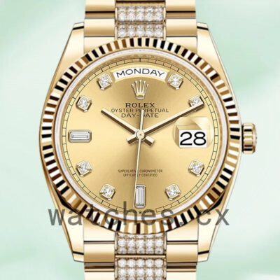 Rolex Day-Date Men’s m128238-0026 36mm President Bracelet Gold-tone Replica Watches