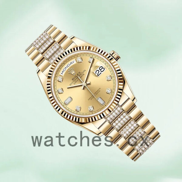 Rolex Day-Date Men’s m128238-0026 36mm President Bracelet Gold-tone Replica Watches