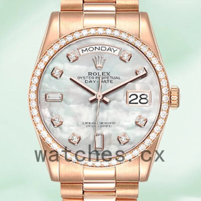 Rolex Day-Date m128345rbr-0028 Men’s 36mm Automatic Mother of Pearl Dial Replica Watches