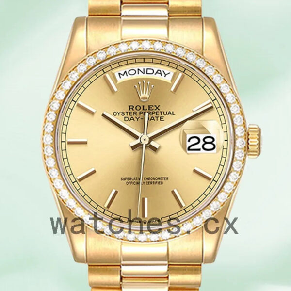 Rolex Day-Date Men’s 36mm m128348rbr-0026 Champagne Dial Replica Watches