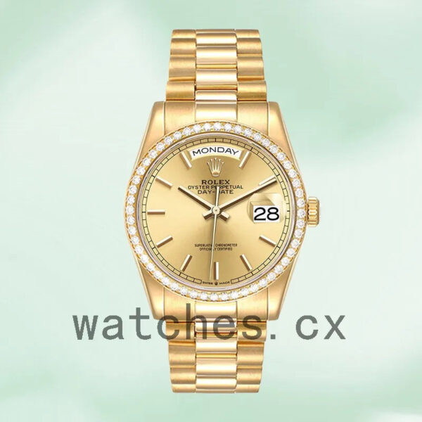 Rolex Day-Date Men’s 36mm m128348rbr-0026 Champagne Dial Replica Watches