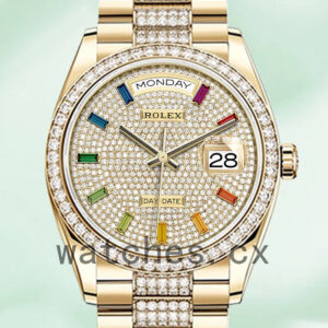 Rolex Day-Date m128348rbr-0031 Men’s 36mm Gold-tone Replica Watches