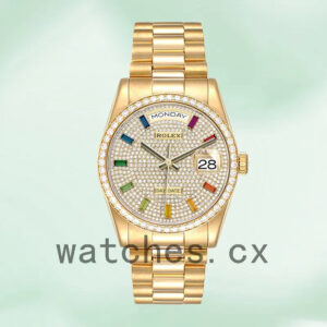Rolex Day-Date m128348rbr-0030 Men’s 36mm Gold-tone Automatic Replica Watches