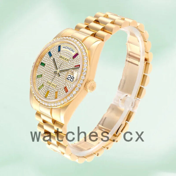 Rolex Day-Date m128348rbr-0030 Men’s 36mm Gold-tone Automatic Replica Watches