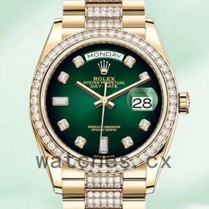Rolex Day-Date Men’s m128348rbr-0036 36mm Green Dial Replica Watches