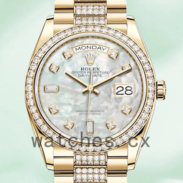 Rolex Day-Date Men’s 36mm m128348rbr-0017 Gold-tone Automatic Replica Watches