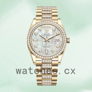 Rolex Day-Date Men’s 36mm m128348rbr-0017 Gold-tone Automatic Replica Watches