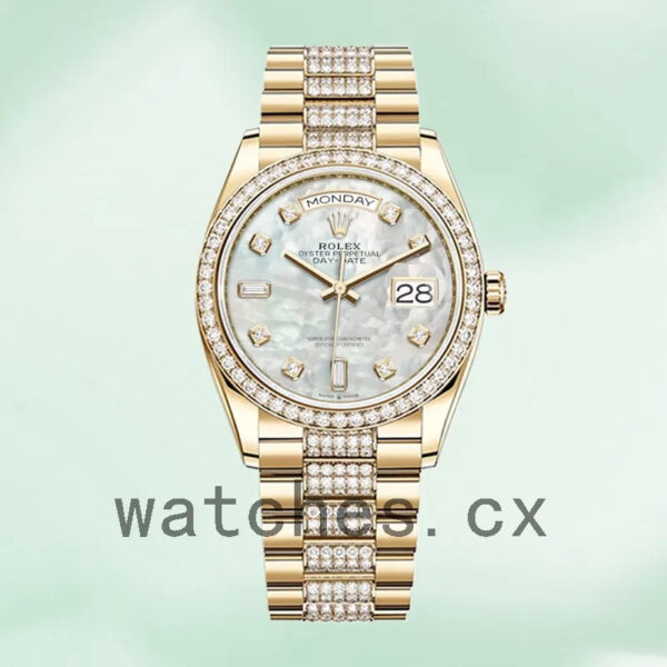 Rolex Day-Date Men’s 36mm m128348rbr-0017 Gold-tone Automatic Replica Watches