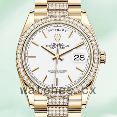 Rolex Day-Date m128348rbr-0048 36mm Men’s White Dial Replica Watches