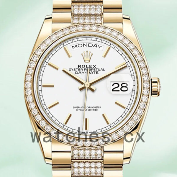 Rolex Day-Date m128348rbr-0048 36mm Men’s White Dial Replica Watches