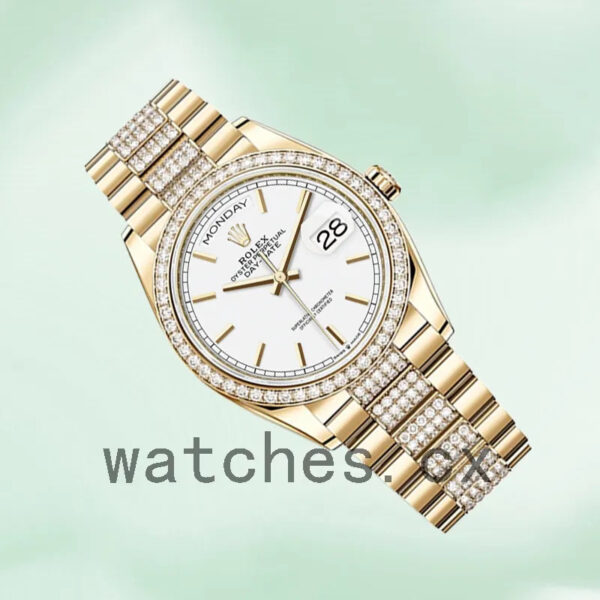 Rolex Day-Date m128348rbr-0048 36mm Men’s White Dial Replica Watches