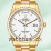 Rolex Day-Date Men’s 36mm m128348rbr-0047 Gold-tone White Dial Replica Watches