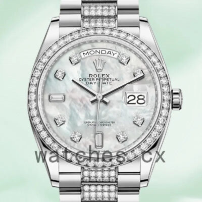 Rolex Day-Date 36mm m128349rbr-0014 Men’s Silver-tone Replica Watches