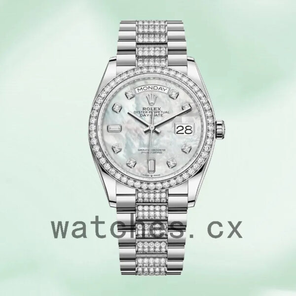 Rolex Day-Date 36mm m128349rbr-0014 Men’s Silver-tone Replica Watches