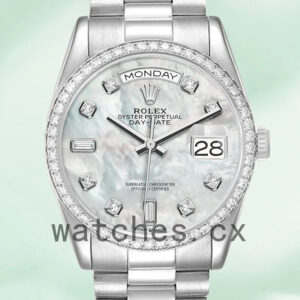 Rolex Day-Date 36mm Men’s m128349rbr-0004 Silver-tone President Bracelet Replica Watches