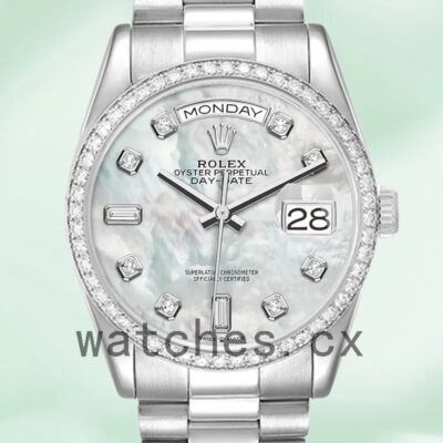 Rolex Day-Date 36mm Men’s m128349rbr-0004 Silver-tone President Bracelet Replica Watches