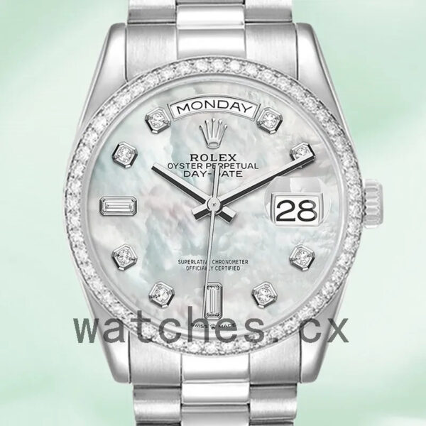 Rolex Day-Date 36mm Men’s m128349rbr-0004 Silver-tone President Bracelet Replica Watches
