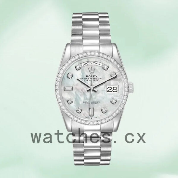 Rolex Day-Date 36mm Men’s m128349rbr-0004 Silver-tone President Bracelet Replica Watches