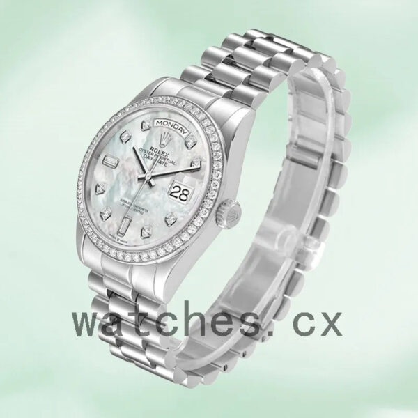 Rolex Day-Date 36mm Men’s m128349rbr-0004 Silver-tone President Bracelet Replica Watches