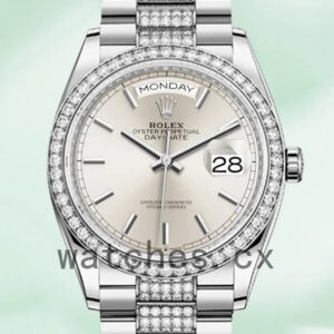 Rolex Day-Date 36mm m128349rbr-0013 Men’s Silver-tone Replica Watches