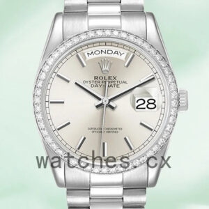 Rolex Day-Date m128349rbr-0001 36mm Men’s Silver Dial Replica Watches