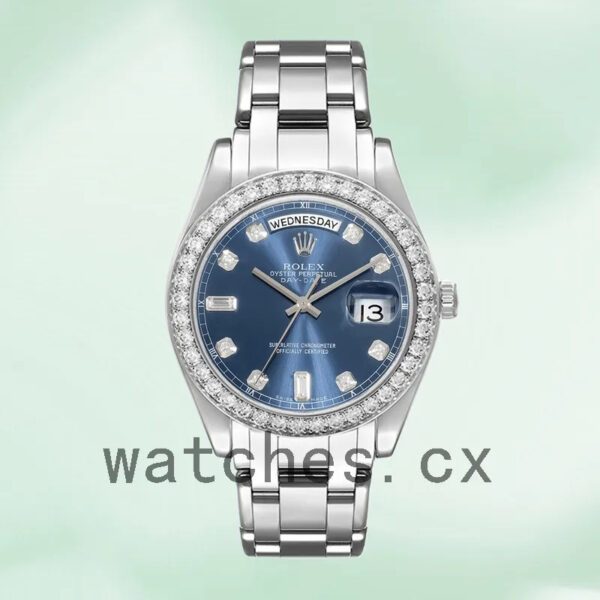 Rolex Pearlmaster 36mm Unisex 18946 Blue Dial Bracelet Replica Watches