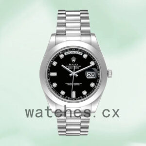 Rolex Day-Date 218206 41mm Men’s President Bracelet Silver-tone Replica Watches