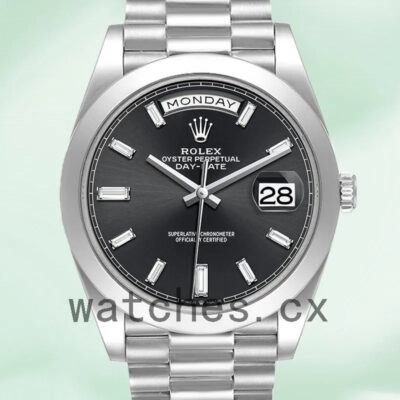 Rolex Day-Date Men’s 40mm 228206 Black Dial Replica Watches