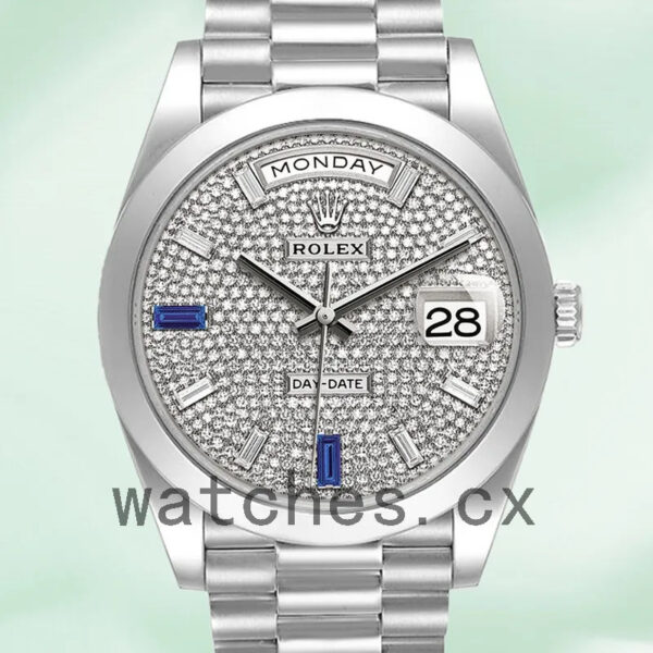 Rolex Day-Date 40mm Men’s 228206 Automatic Diamond Paved Dial Replica Watches