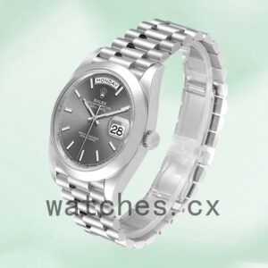 Rolex Day-Date 40mm m228206-0045 Men’s Silver-tone Grey Dial Replica Watches
