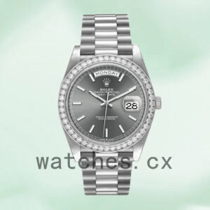 Rolex Day-Date m228349rbr-0041 40mm Men’s Silver-tone Replica Watches