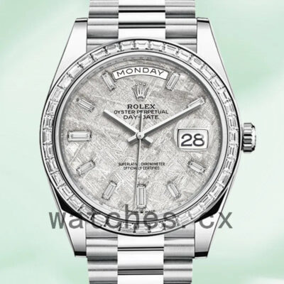 Rolex Day-Date 40mm Men’s m228396tbr-0027 Silver-tone Automatic Replica Watches