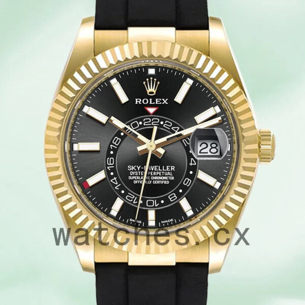 Rolex Sky-Dweller 42mm m326238-0009 Men’s Rubber Band Replica Watches