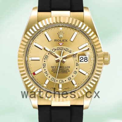 Rolex Sky-Dweller m326238-0007 Men’s 42mm Champagne Dial Gold-tone Replica Watches
