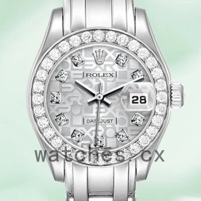 Rolex Pearlmaster Ladies 80299-0073 29mm Bracelet Silver Jubilee Dial Replica Watches